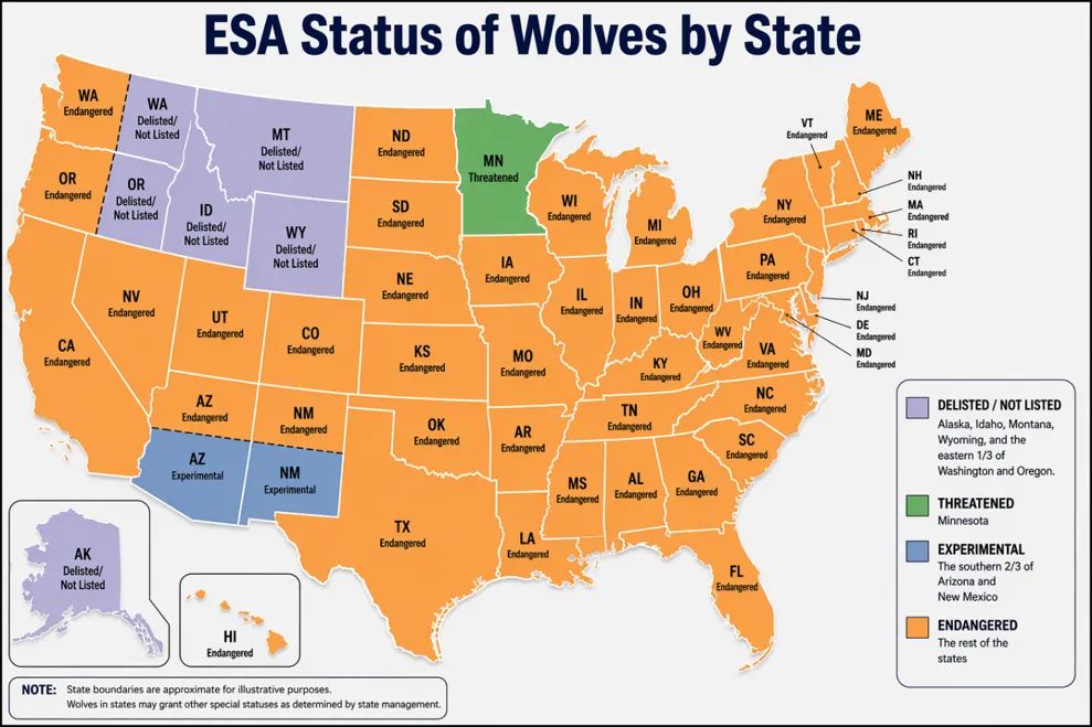 USDA Urges States to Review Wolf Management Policies