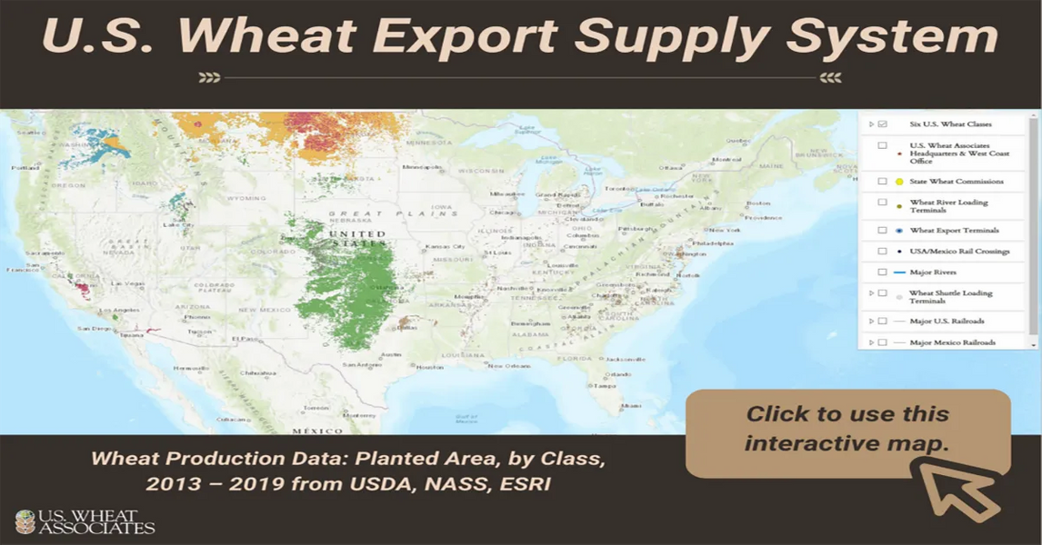 Us Wheat Associates Launches Interactive Wheat Export Supply System Map